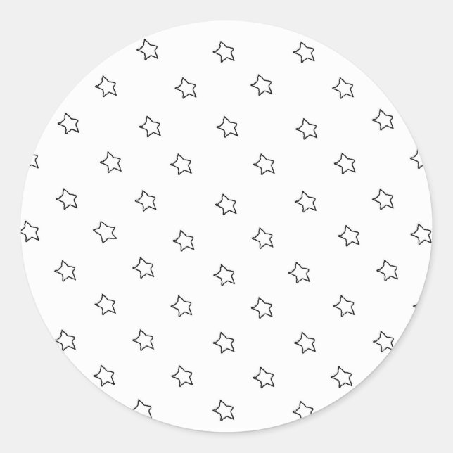 Sticker Rond Etoiles Blanc Le MUSÉE Zazzle Cadeaux (Devant)