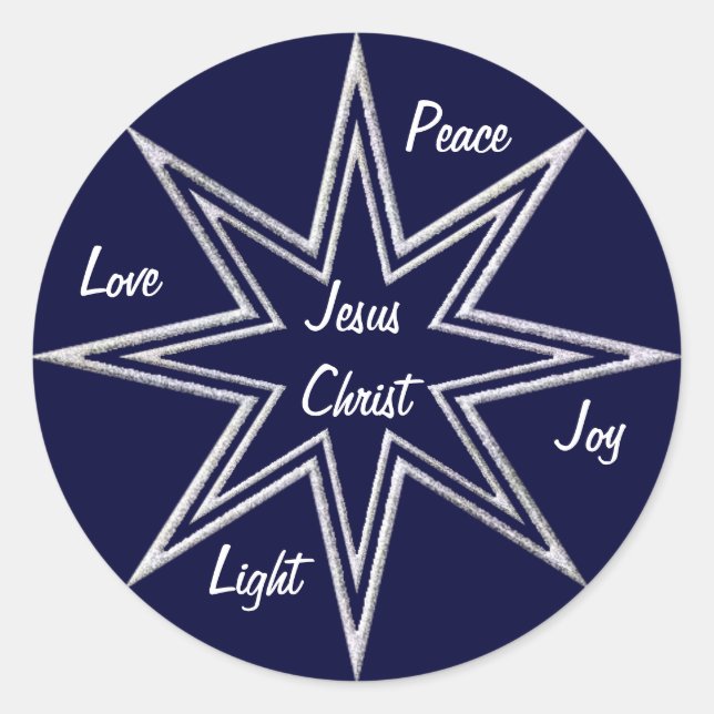 Sticker Rond étoiles brillantes (Devant)