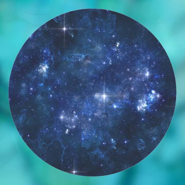 Sticker Rond Étoiles Dans Le Ciel Sombre, Photo ou Logo D'art T (Créateur téléchargé)