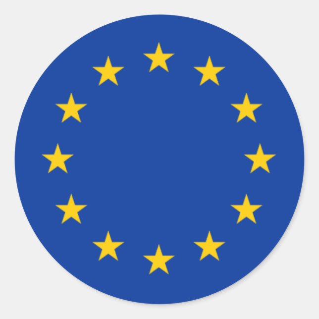 Sticker Rond Étoiles de l'Union européenne (Devant)