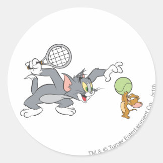 Sticker Rond Étoiles de tennis Tom et Jerry 2
