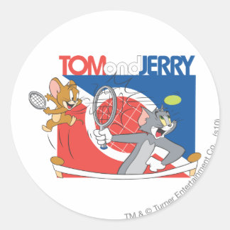 Sticker Rond Étoiles de tennis Tom et Jerry 4