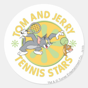 Sticker Rond Étoiles de tennis Tom et Jerry 5