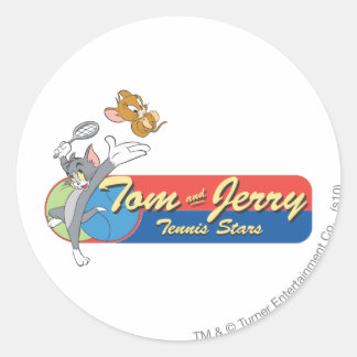 Sticker Rond Étoiles de tennis Tom et Jerry 6