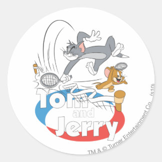 Sticker Rond Étoiles de tennis Tom et Jerry 7