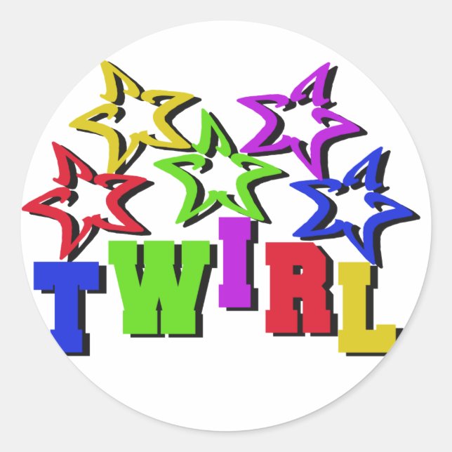 Sticker Rond Étoiles de Twirl (Devant)