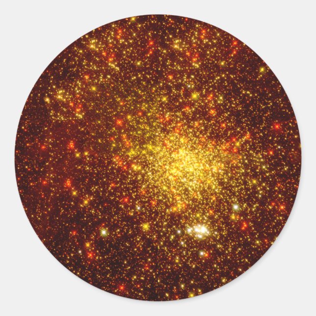 Sticker Rond Étoiles Dorées (Devant)