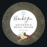Sticker Rond Étoiles en Argent Or Chalkboard do-it-yourself Fêt<br><div class="desc">Un beau modèle fleuri pour la do-it-yourself Bride. Le texte simple et minimaliste commence par le Merci en écriture manuscrite. Vous pouvez facilement remplacer le texte modèle par vos propres détails mariages. Il est également facile de modifier la police, la taille et la couleur du texte. Créez un beau mariage...</div>