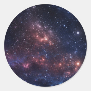 Sticker Rond Étoiles et nébuleuse