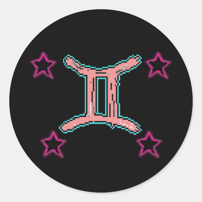 Sticker Rond Étoiles GEMINI (Devant)