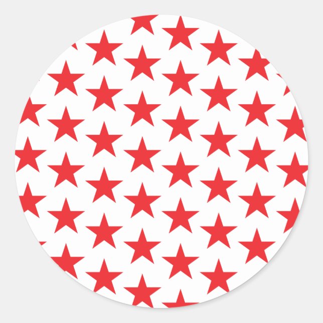 Sticker Rond Étoiles Motif 14 (Devant)