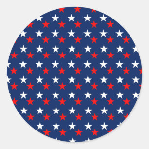 Sticker Rond Étoiles Motifs patriotiques en bleu