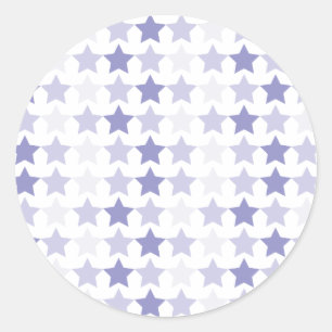 Sticker Rond Étoiles Patriotique Blue Ombre
