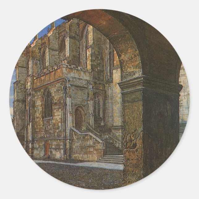 Sticker Rond Eton College Chapelle par Anna Alma Tadema (Devant)