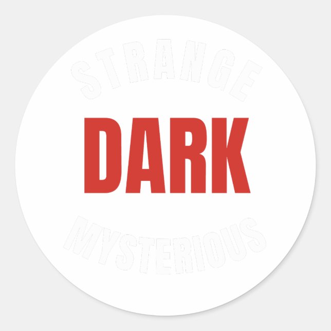 Sticker Rond étrange, sombre et mystérieux, M. Ballen (Devant)