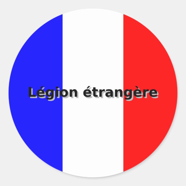 Sticker Rond Étrangère de Légion (Devant)