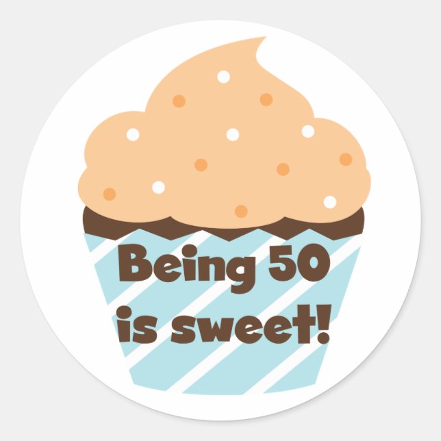Sticker Rond Etre 50 est Sweet T-shirts et cadeaux (Devant)
