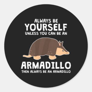 Sticker Rond Être Armadillo Animal Armadillo