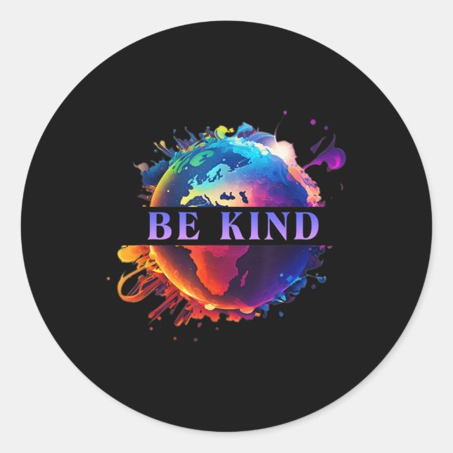 Sticker Rond Être comme avec la protection De l'environnement d (Devant)