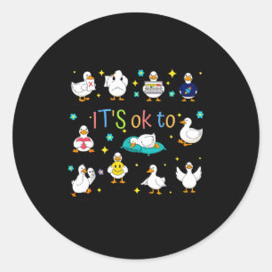 Sticker Rond Être différent autisme oie éducation spéciale