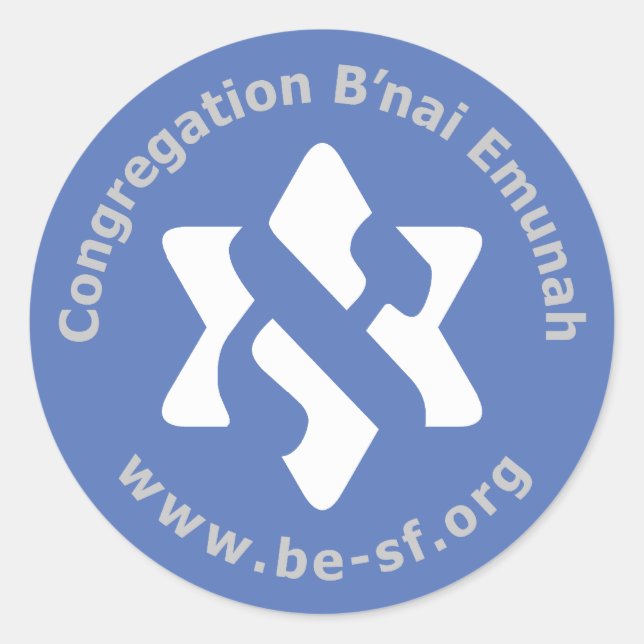 Sticker Rond être étoile sur bleu (Devant)