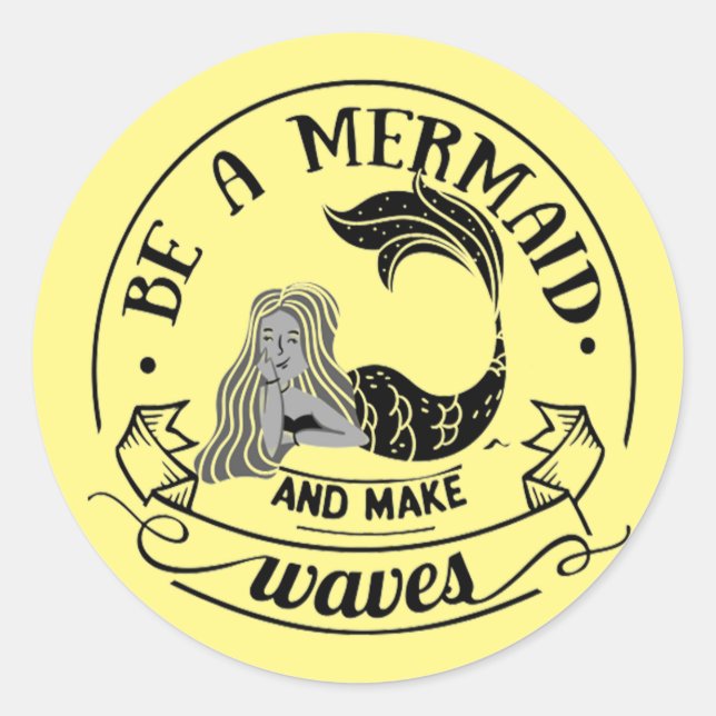 STICKER ROND ÊTRE FUMÉE ET FAIRE FÊTE DES VAGUES (Devant)