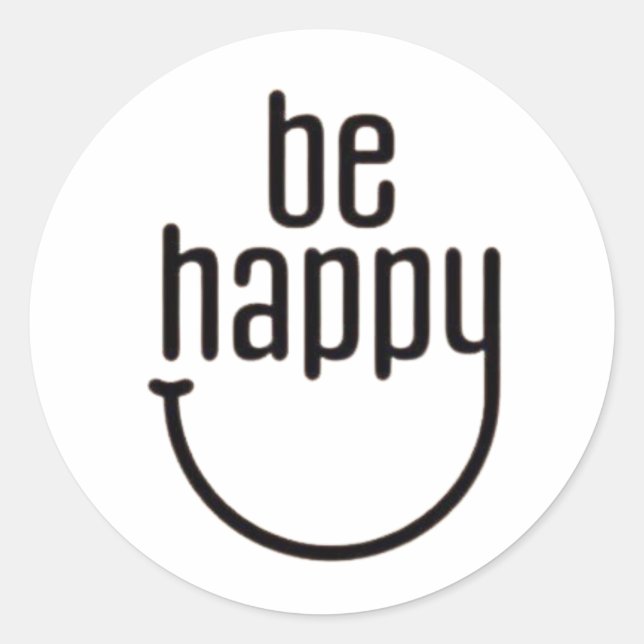 Sticker Rond être heureux (Devant)