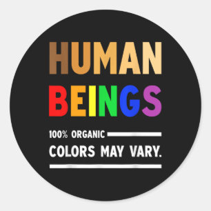 Sticker Rond Être Humain 100% Couleurs Organiques Peut Varier L