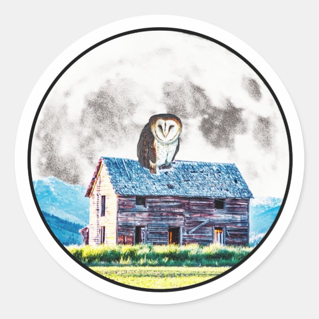Sticker Rond Être jour et nuit (Devant)
