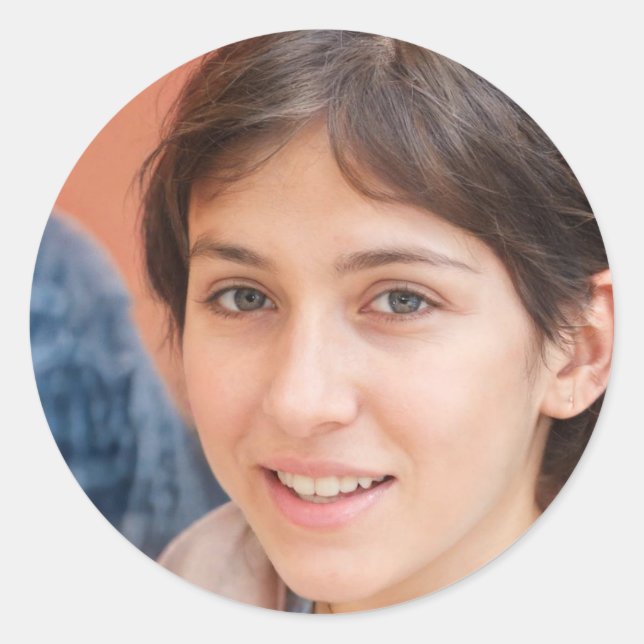 Sticker Rond Être présent (Devant)