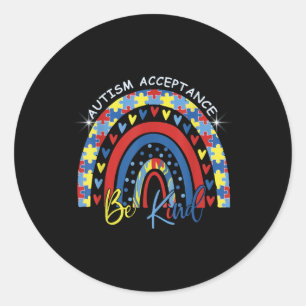 Sticker Rond Être Type Acceptation Sensibilisation sur l'autism