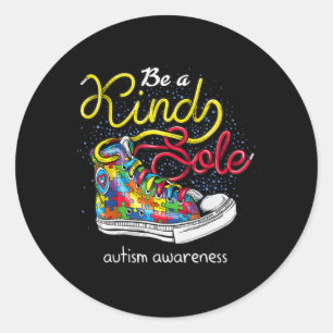 Sticker Rond Être Une Sensibilisation sur l'autisme Sole Genre 