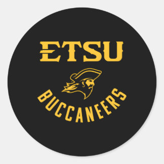 Sticker Rond Etsu Buccaneers Est Tennessee State Grande Une Col