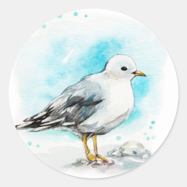 Sticker Rond Étude Seagull 1 (Devant)