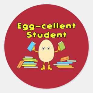 Sticker Rond Étudiant brillant