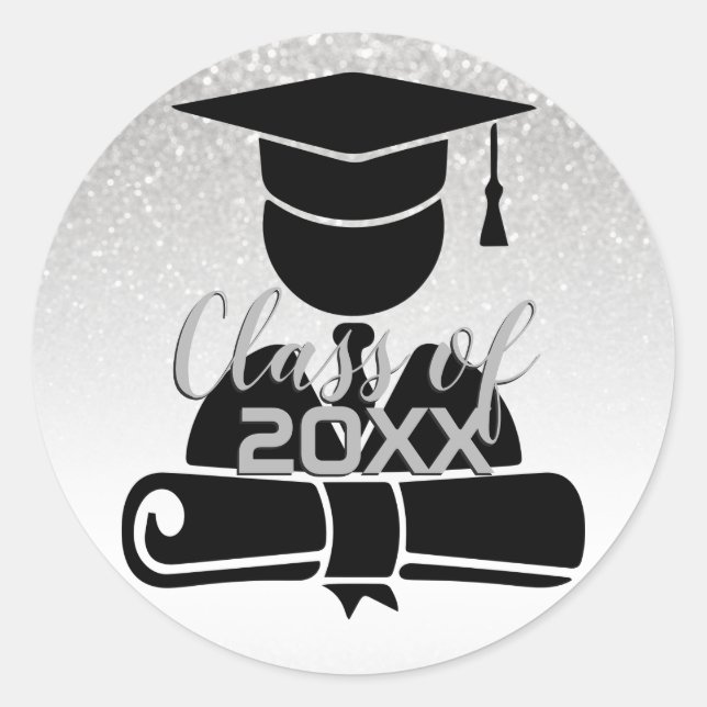 Sticker Rond Étudiant - Classe de 20XX (Devant)