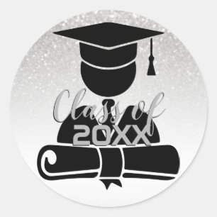 Sticker Rond Étudiant - Classe de 20XX