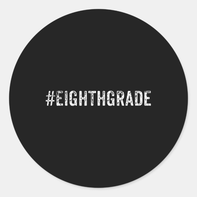 Sticker Rond Etudiant de 8e année ou enseignant Cadeau tendance (Devant)
