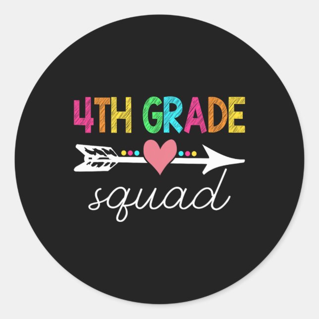 Sticker Rond Étudiant de la 4e année de l'équipe Retour à l'éco (Devant)