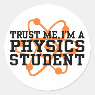 Sticker Rond Étudiant en physique