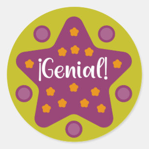 Sticker Rond Étudiant généreux en espagnol enseignant récompens