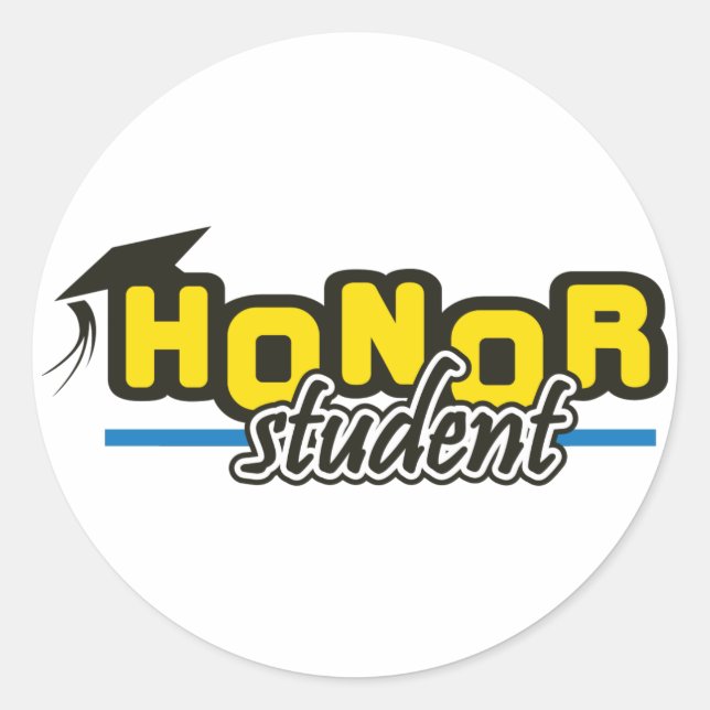 Sticker Rond Étudiant honoré (Devant)