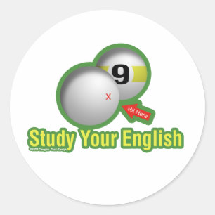 Sticker Rond Étudiez votre anglais