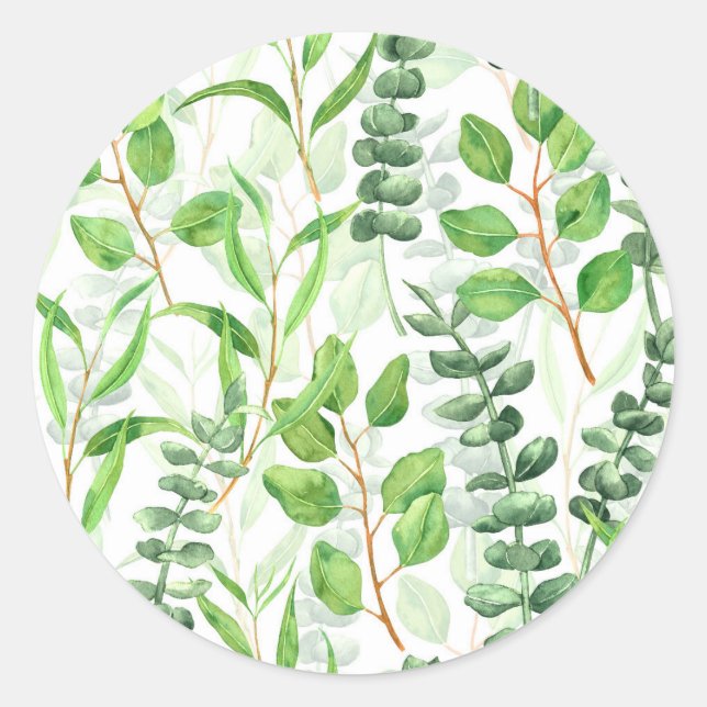 Sticker Rond Eucalyptus (Devant)