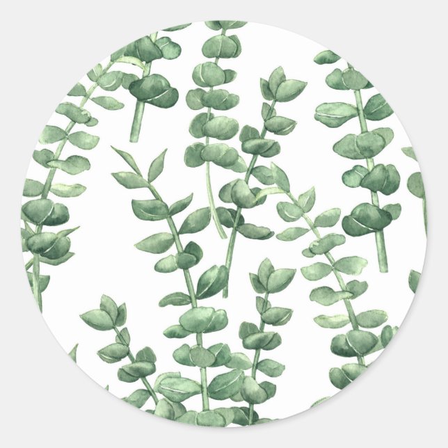 Sticker Rond Eucalyptus 1 (Devant)