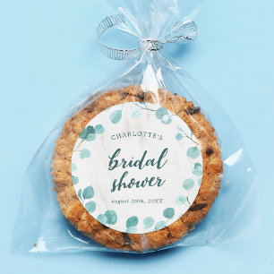 Sticker Rond Eucalyptus et Marbre : Fête de Mariage