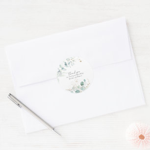 Sticker Rond Eucalyptus Feuilles et feuillage sophistiqués
