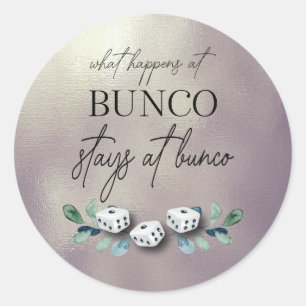 Sticker Rond Eucalyptus Floral Dice Bunco