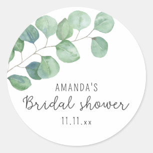 Sticker Rond Eucalyptus - mariage 