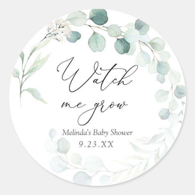 Sticker Rond Eucalyptus Regardez-moi Croire Plante Favoriser (Devant)